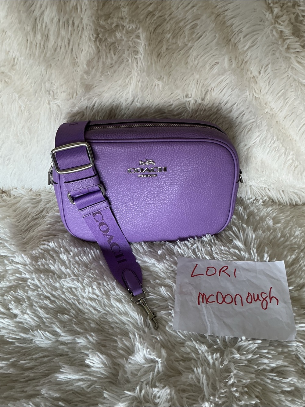 COACH Iris Jamie Pebble Leather Camera Crossbody Bag